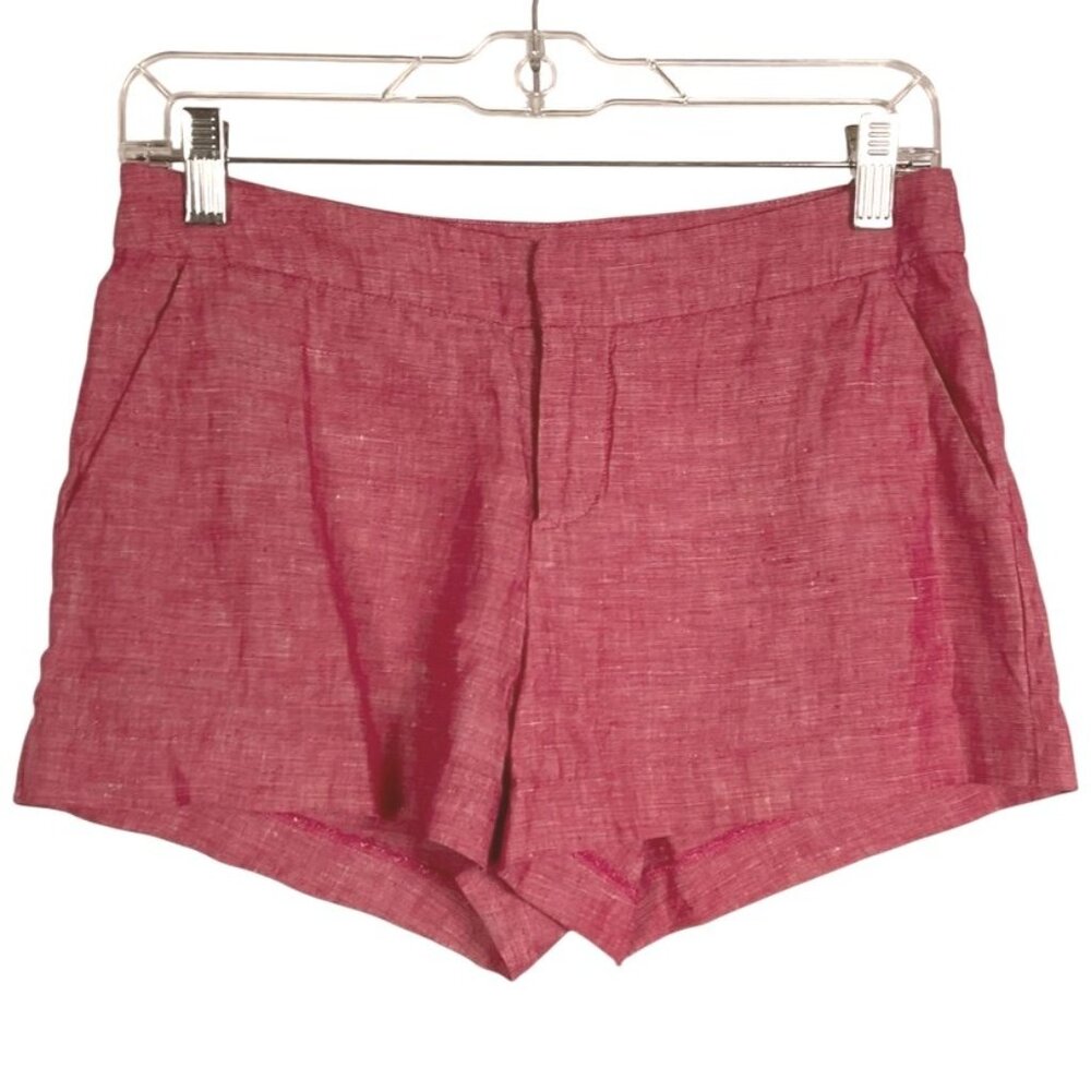 Joie Women's 'merci' Linen Shorts, size 0 in watermelon pink